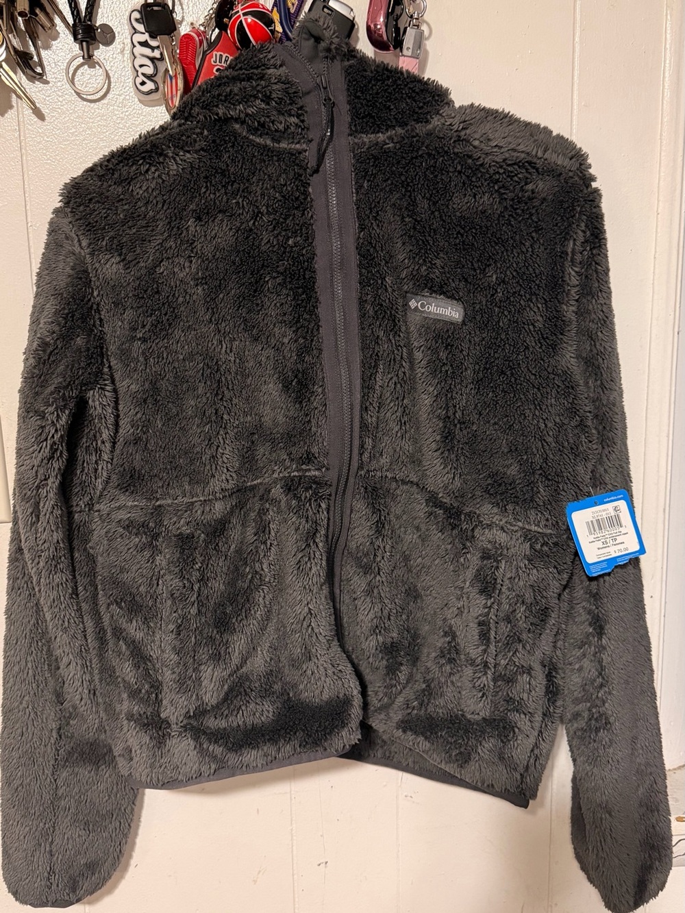 Columbia Kids Black Plush Full-Zip Puffer Jacket